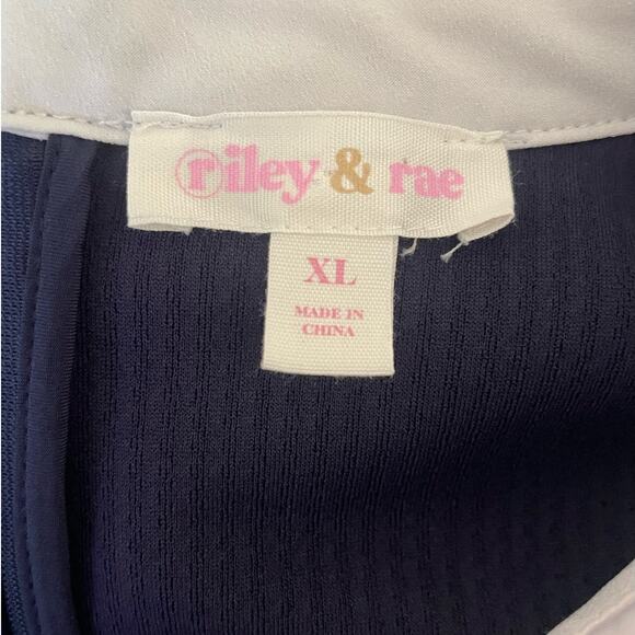 Riley & Rae Sheath Women Dress XL Textured Peterpan Collar Preppy Academia Twee - Picture 2 of 12